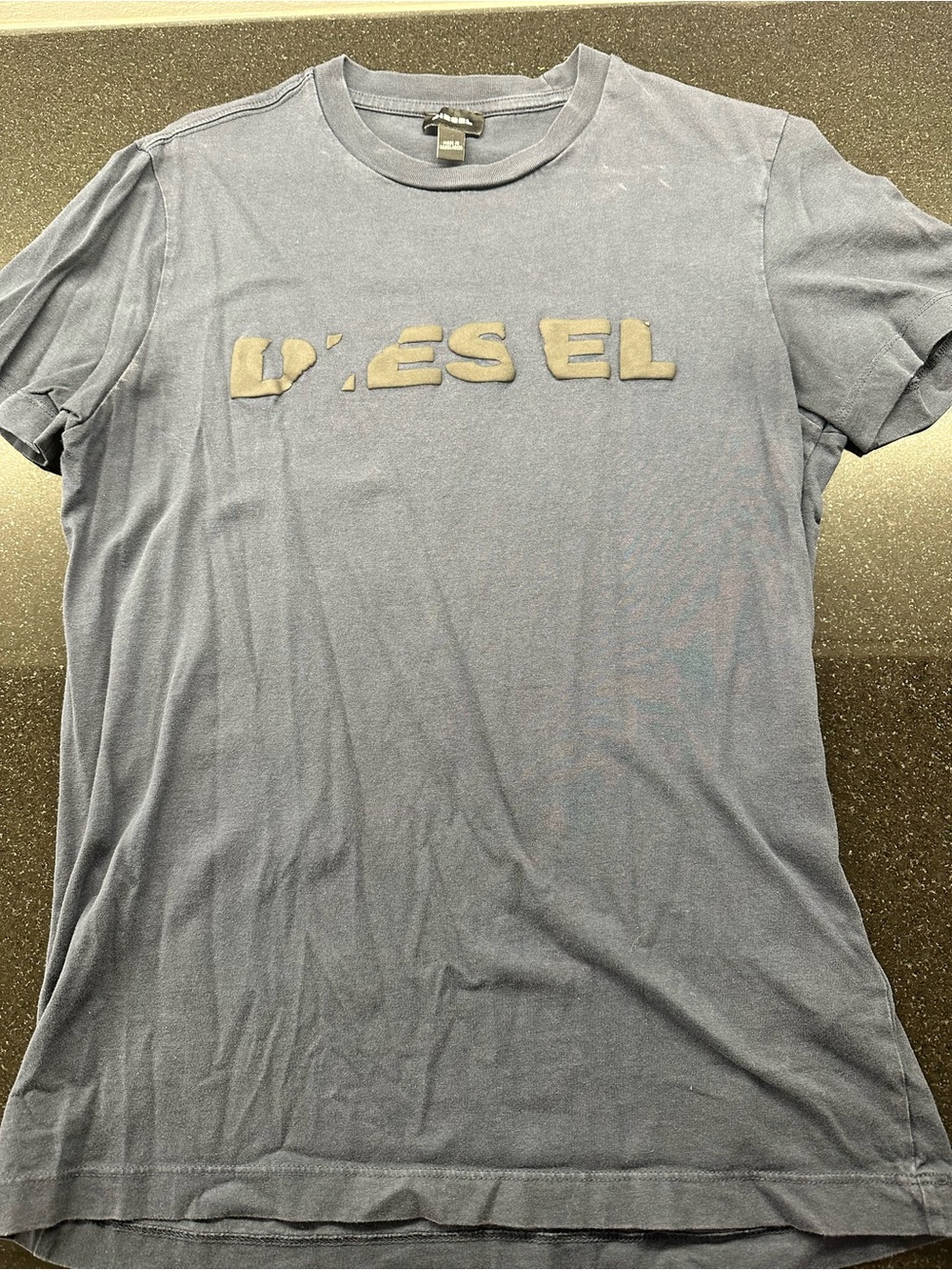 Diesel Navy and White Logo Tee